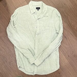 Club Monaco Men's Light Green Casual Shirt